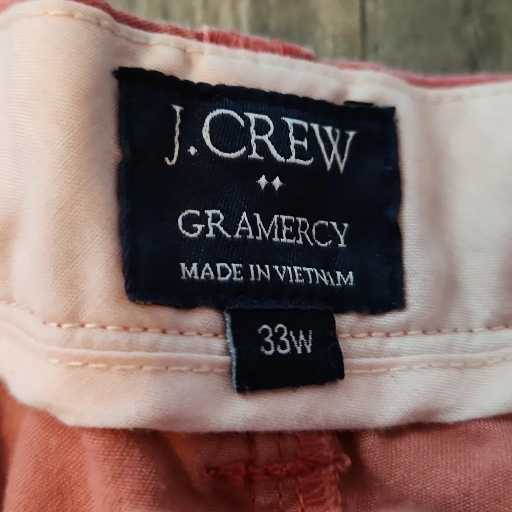 J. Crew Gramercy Shorts Size 33 Salmon Color Preppy